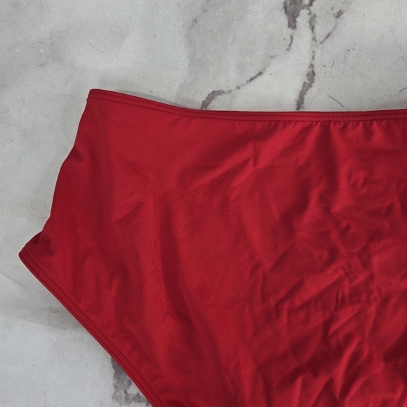Everlane Swim Bottom Women XS Red Bikini The Hip High Rise Nyle Bathing Suit NEW - Picture 7 of 12